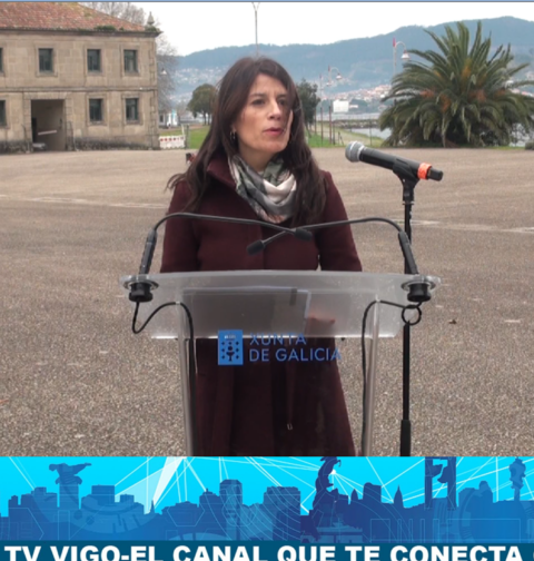 La conselleira de Vivenda e Planificación de Infraestructuras, María Martínez Allegue, junto a la delegada territorial de la Xunta en Vigo y el director de la Agencia Gallega de Infraestructuras, Francisco Menéndez, presentó las actuaciones a desarrollar en el ámbito PS-6
