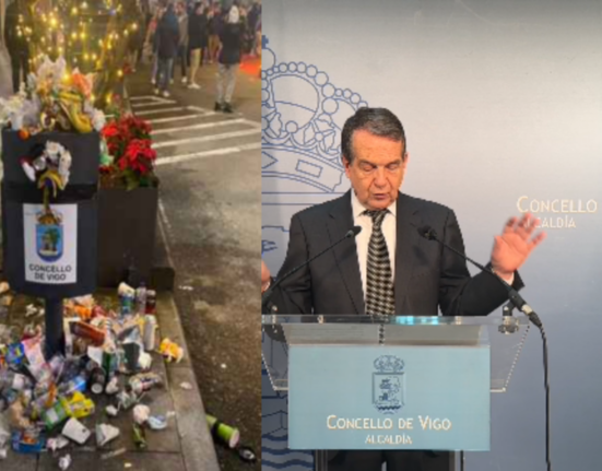 Caballero presume de un dispositivo de limpieza en Navidad ... y la ciudad sin barrer