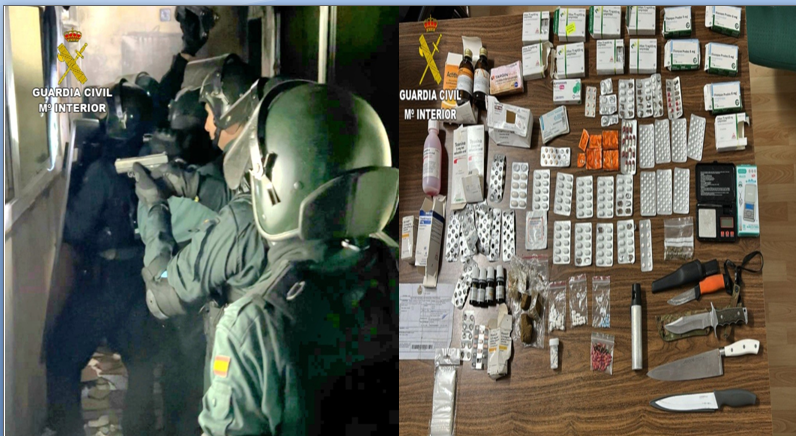 La Guardia Civil desarticula un punto de venta de psicotrópicos y ansiolíticos en Cangas