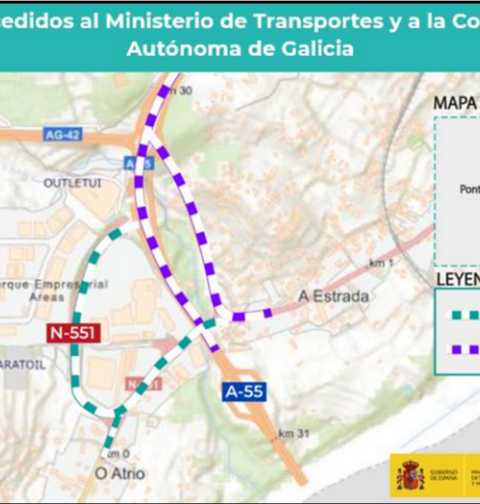 El Gobierno autoriza el intercambio de la titularidad de varios tramos de carretera en el entorno de Tui entre la Xunta de Galicia y Transportes