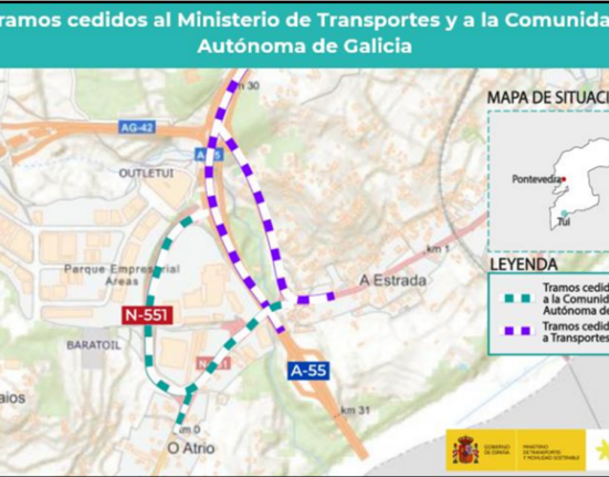 El Gobierno autoriza el intercambio de la titularidad de varios tramos de carretera en el entorno de Tui entre la Xunta de Galicia y Transportes