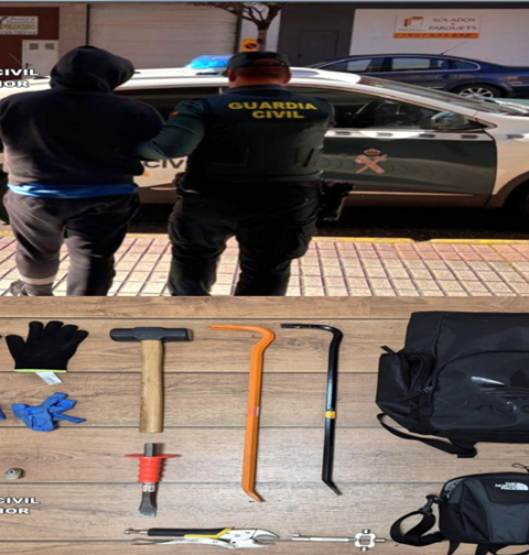 La Guardia Civil detiene in fraganti a un varón durante un robo con fuerza en una estación de servicio de Moaña