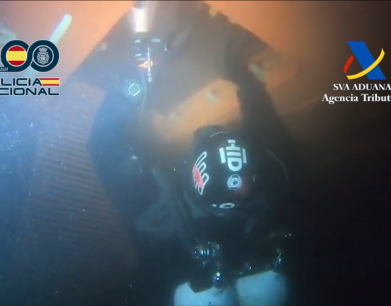 Intervenidos en Vigo 150 kilos de cocaína en la estructura sumergida del casco de un mercante portacontenedores