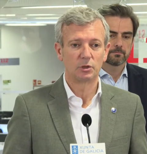 El presidente de la Xunta, Alfonso Rueda, anuncia que el 97% de la suministración eléctrica está ya restablecida en Galicia después del apagón de este lunes