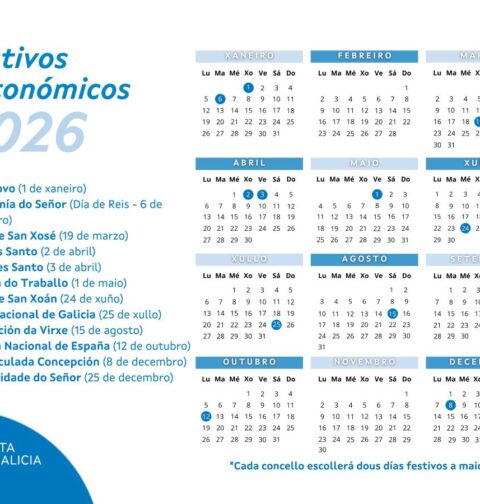 calendario laboral para 2026 y fija como festivos propios el 19 de marzo, el 24 de junio y el 25 de julio