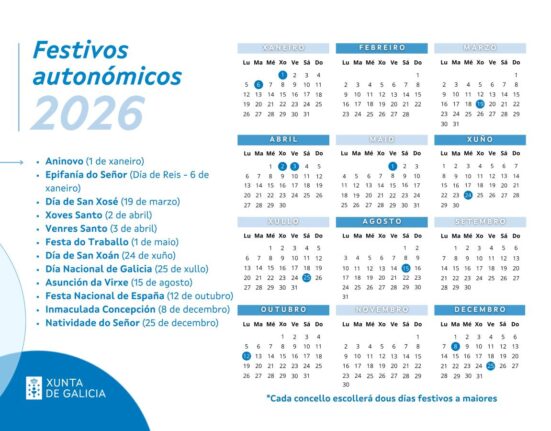 calendario laboral para 2026 y fija como festivos propios el 19 de marzo, el 24 de junio y el 25 de julio