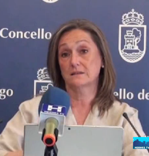 Hermes TV pregunta a Luisa Sánchez PP si el mensaje de su partido no cala en Vigo después de la encuesta que le daba bajada de un concejal solo a Caballero. 