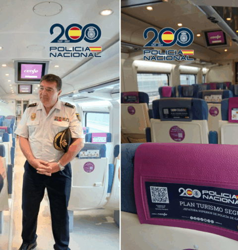 La Policía Nacional y Renfe se unen para un turismo más seguro este verano en Galicia