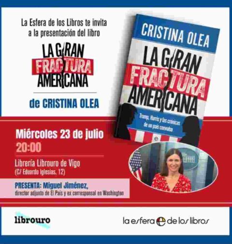 La periodista Cristina Olea presenta su libro La gran fractura americana en Vigo