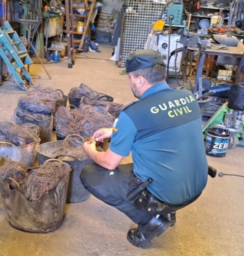 La Guardia Civil investiga a cinco personas de Ponteareas por un presunto delito continuado de robo con fuerza de cable de cobre