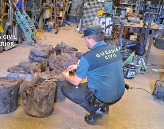 La Guardia Civil investiga a cinco personas de Ponteareas por un presunto delito continuado de robo con fuerza de cable de cobre