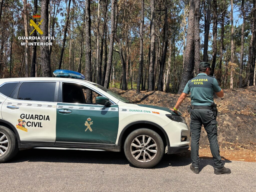 La Guardia Civil de Pontevedra detiene a una persona por un presunto delito de incendio forestal