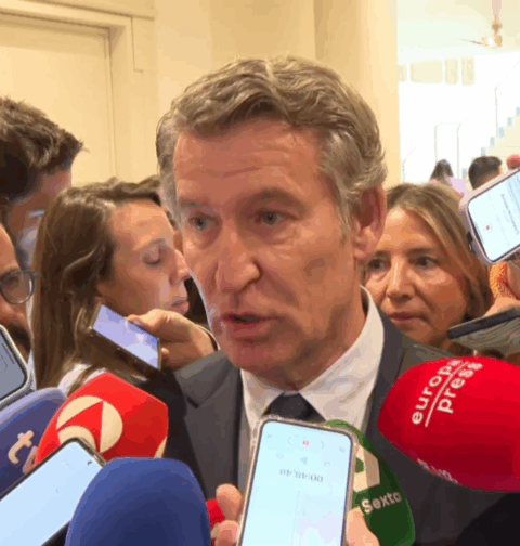 Feijóo:“Sánchez no gobierna su Gobierno y Yolanda Díaz no gobierna su partido. Esto es un desgobierno hipócrita porque cada uno dice lo que le interesa para su electorado y lo que menos les importa es la solvencia internacional de España”