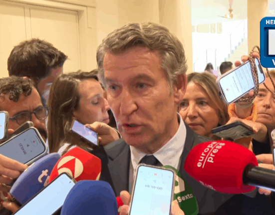 Feijóo:“Sánchez no gobierna su Gobierno y Yolanda Díaz no gobierna su partido. Esto es un desgobierno hipócrita porque cada uno dice lo que le interesa para su electorado y lo que menos les importa es la solvencia internacional de España”