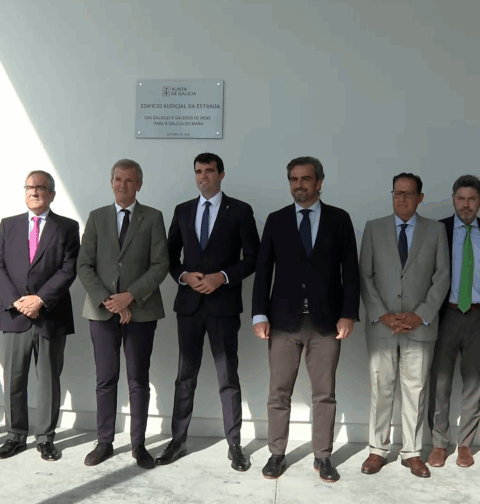Rueda subraya el compromiso de la Xunta con la modernización de la Justicia con la inauguración del nuevo edificio judicial en A Estrada