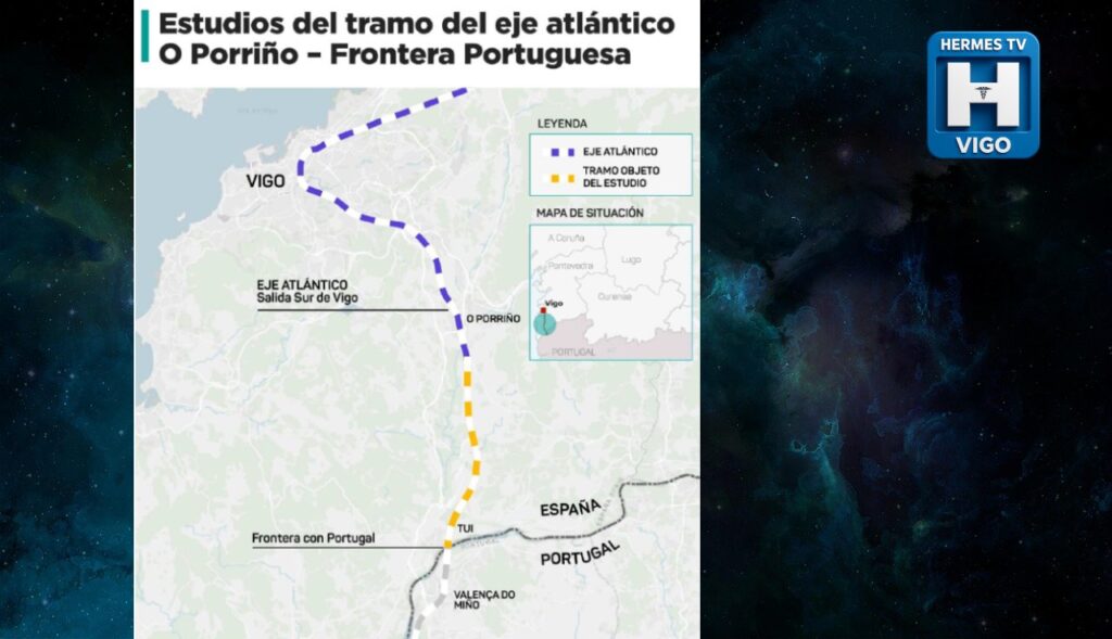 Transportes adjudica por 835.384 euros los estudios del Eje Atlántico entre O Porriño y Portugal