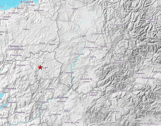 Se registró un terremoto de magnitud 3,3 con epicentro en Silleda.