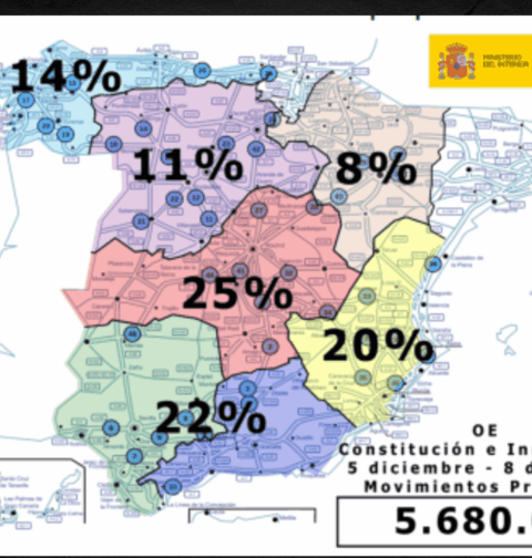 5,7 millones de desplazamientos previstos para el puente de la Constitución-Inmaculada