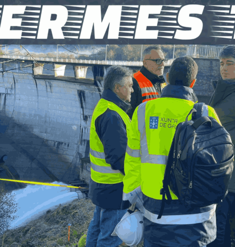 La Xunta avanza en las obras de reparación de la presa de Eiras para asegurar el abastecimiento de agua a Vigo y a su área metropolitana