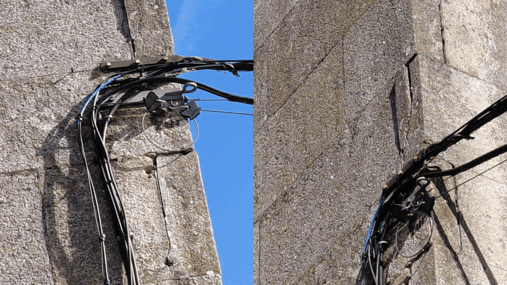 La A.V. de Teis denuncia el riesgo de desprendimientos en el edificio del antiguo centro de salud de Teis.