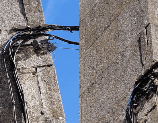 La A.V. de Teis denuncia el riesgo de desprendimientos en el edificio del antiguo centro de salud de Teis.