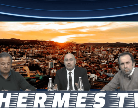 ForoHermes Abraham Martínez y Javier Guerra debaten sobre la candidatura de Vigo al Mundial 2030 y el coste de la grada de Río en Balaídos