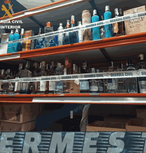 La Guardia Civil interviene más de 300 botellas de bebidas alcohólicas en una inspección en Marín