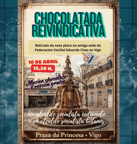 Vigo acoge chocolatada reivindicativa: Favec defiende derechos del movimiento vecinal