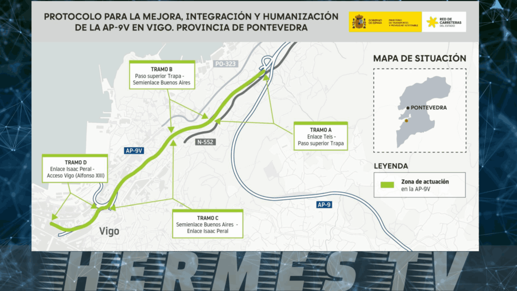 Transportes y el Concello de Vigo impulsan la mejora, integración y humanización de la AP-9V y su entorno