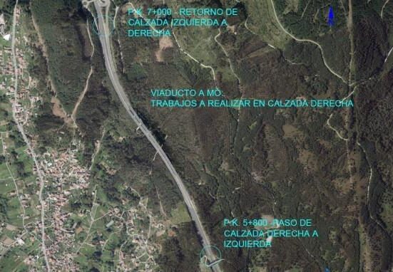 Las obras de mantenimiento de los viaductos de la autovía del Morrazo harán necesarios desvíos de tráfico en la AG-46 a partir de este martes, 1 de septiembre