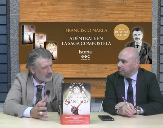 Francisco Narla presenta «Santiago» en Hermes Televisión, el cierre de su trilogía sobre Compostela