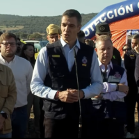 Pedro Sánchez realiza una declaración desde el Puesto de Mando Avanzado en Urda